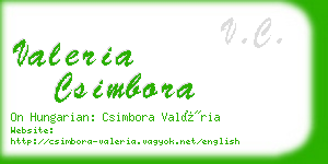 valeria csimbora business card